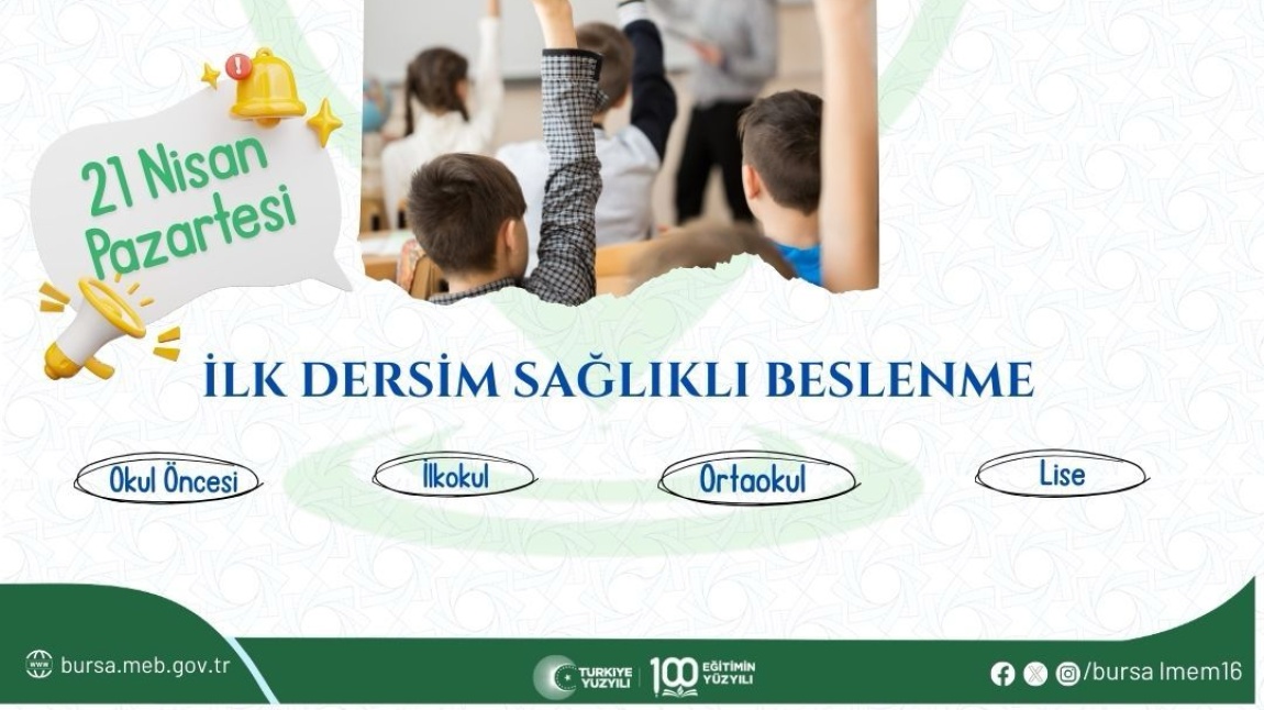 İLK DERSİM SAĞLIKLI BESLENME